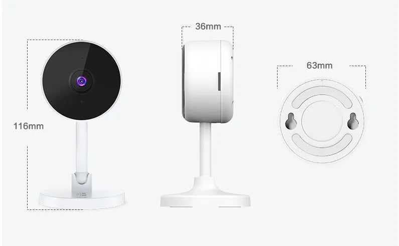 White gun-style WiFi home security camera with 1080p resolution and intelligent network alarm system