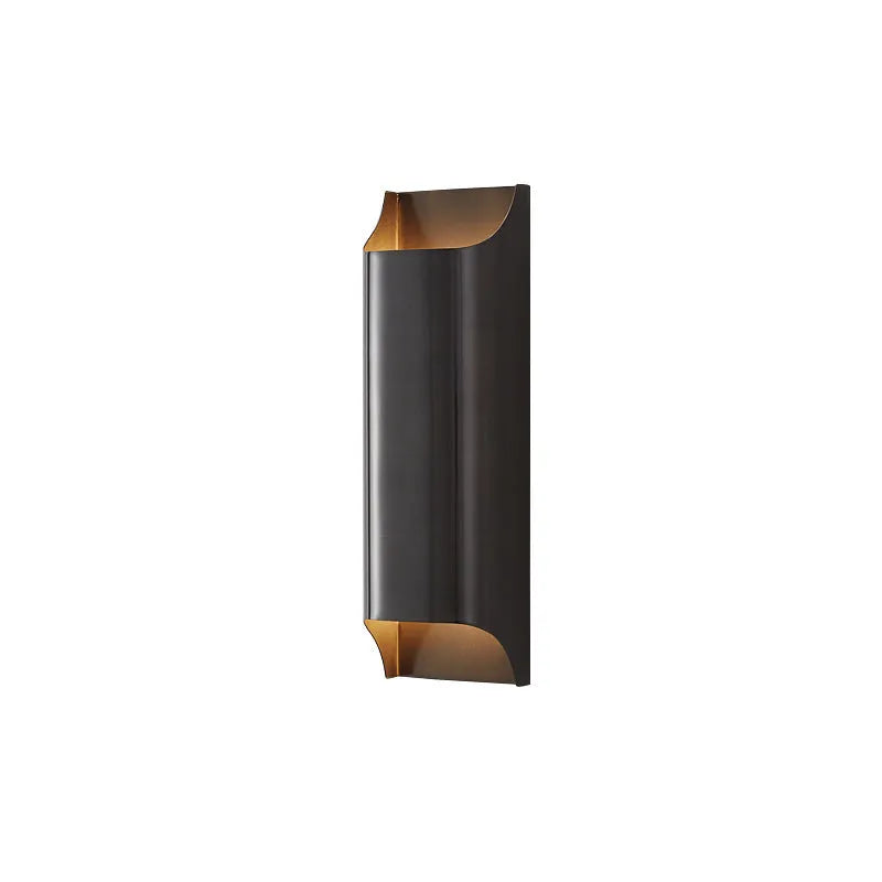 Minimalist black copper wall lamp for bedroom bedside with modern simplicity design