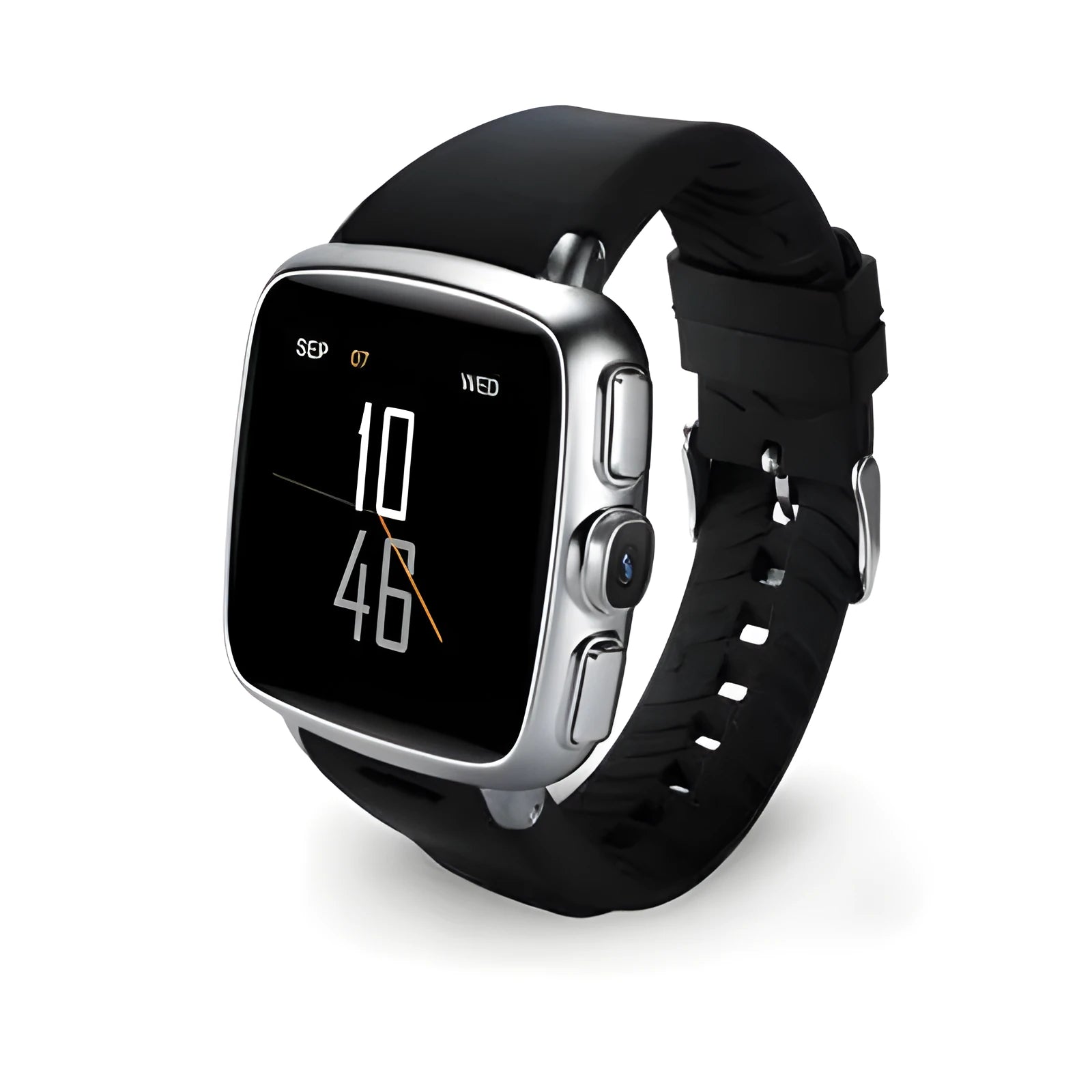 Z01 smart watch with 1.54 inch touch screen shown in black and white colour options