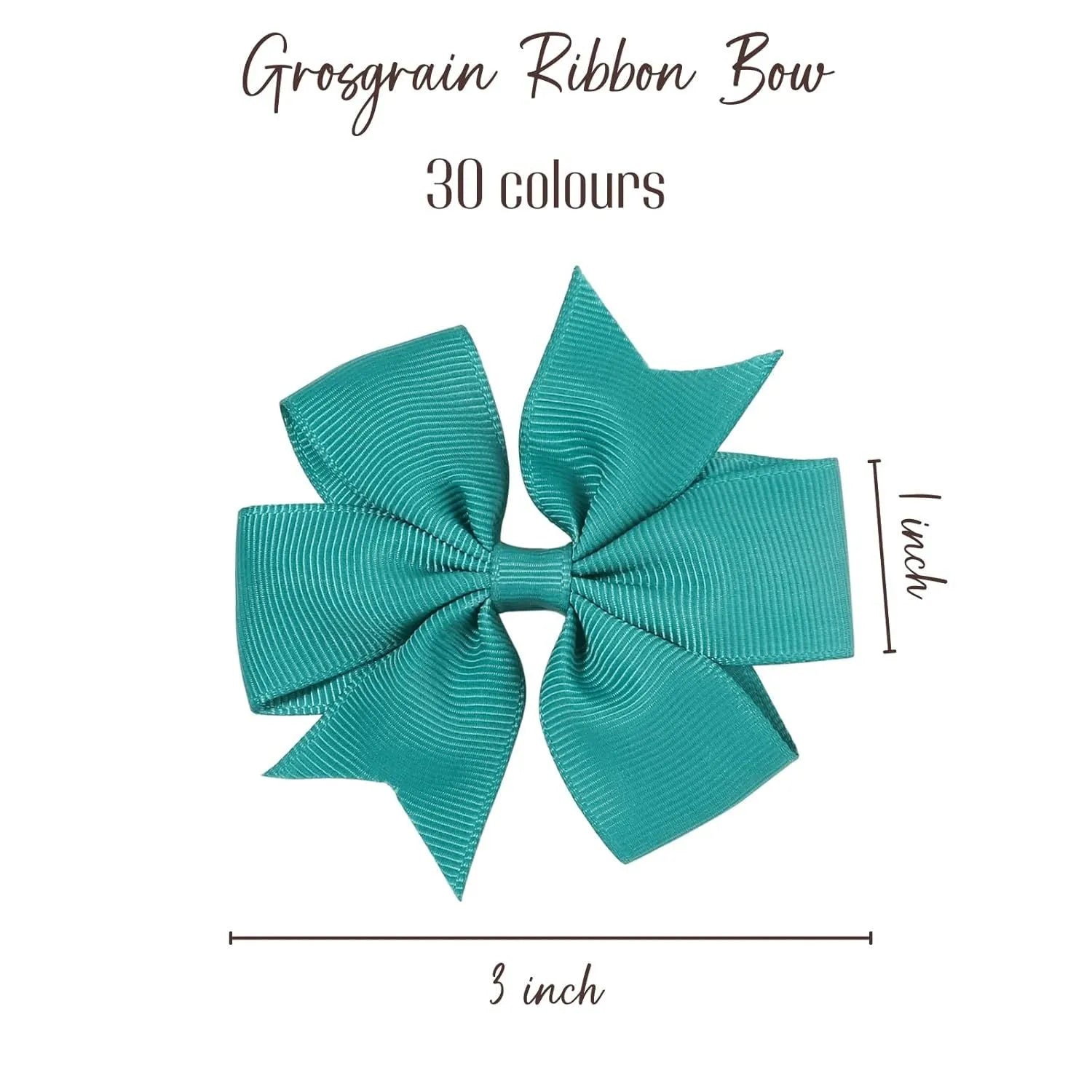 Assortment of multicoloured 3 inch grosgrain ribbon pinwheel hair bows with alligator clips for toddlers.