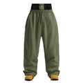 Loose windproof waterproof breathable wide-leg work pants in khaki, available in multiple sizes
