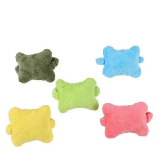 Plush wrist protector mouse pad in blue, green, or pink colours for comfortable typing support