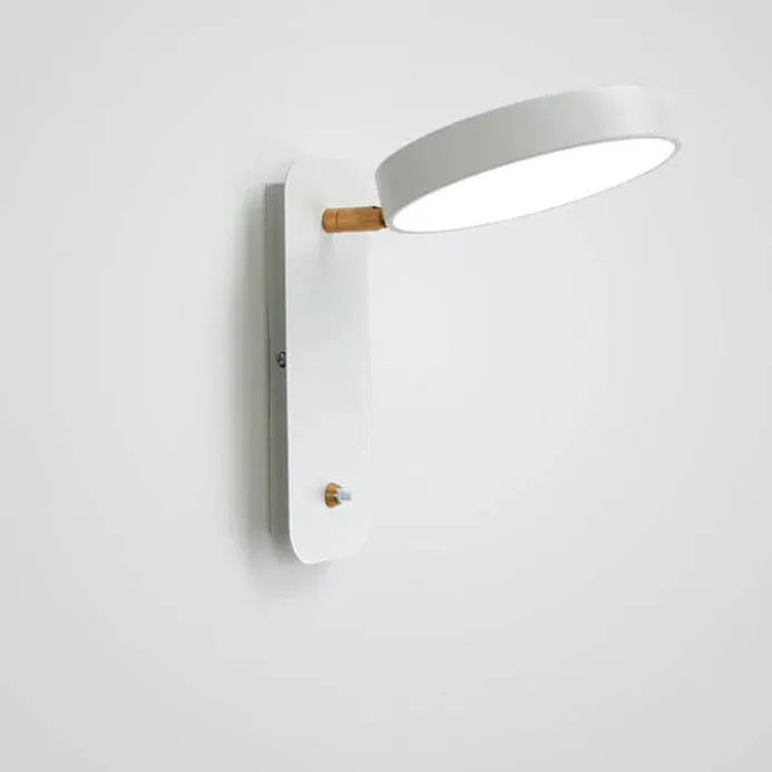 Nordic rotatable iron bedside lamp 26x25cm in gray finish