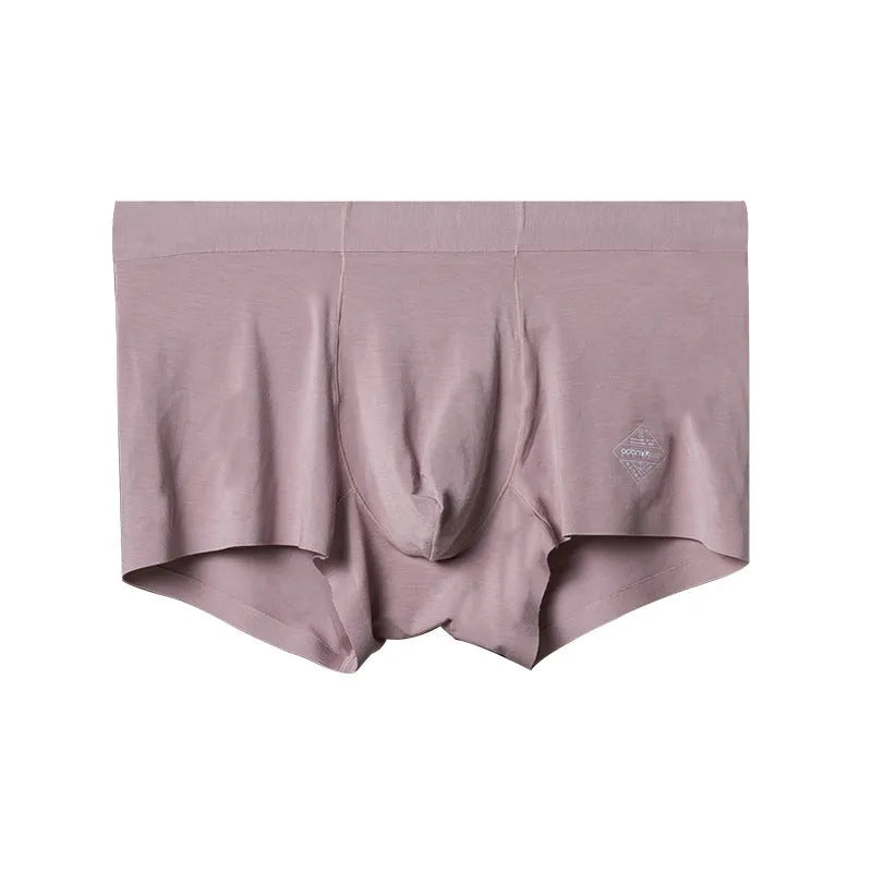Seamless modal men's underwear in solid colours with mid-waist design for hip lifting and body shaping