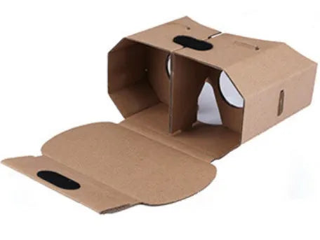 Cardboard virtual reality glasses headset for smartphones with 3.5 to 6 inch screens
