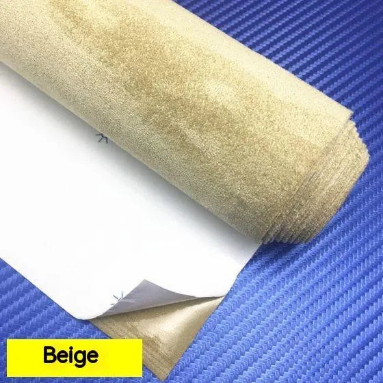 Self-adhesive elastic suede sheet for car interior and furniture decoration in selected colour and size.