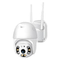 White hemispherical 4G remote monitor camera with 2MP 1080P lens and 32GB storage card
