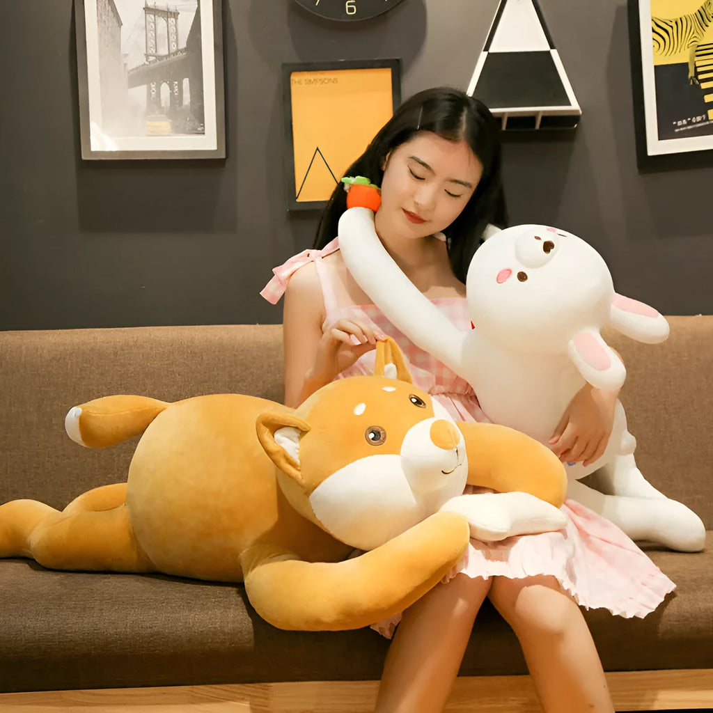 Crystal super soft animal plush toy in dog design with down cotton filling, 60cm tall