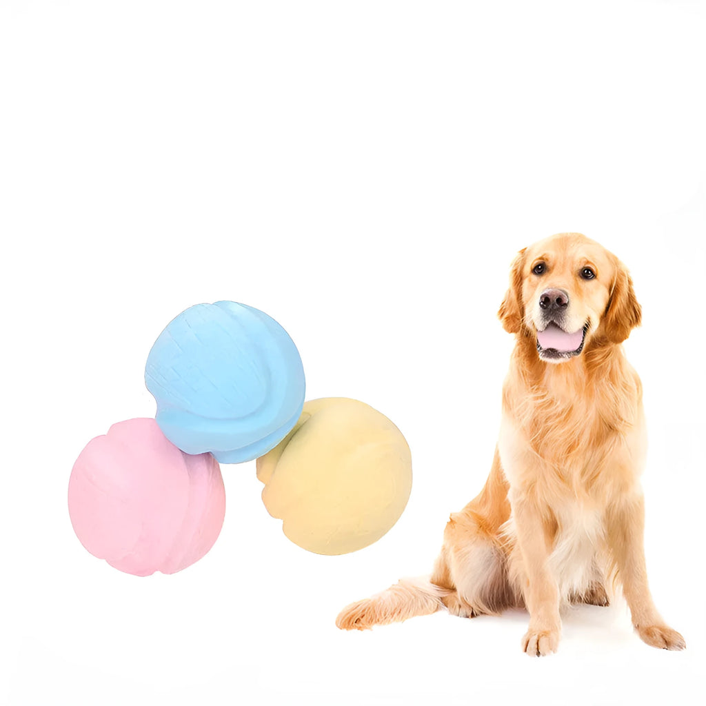 TPR foam solid dog toy ball in blue, suitable for medium and large dogs