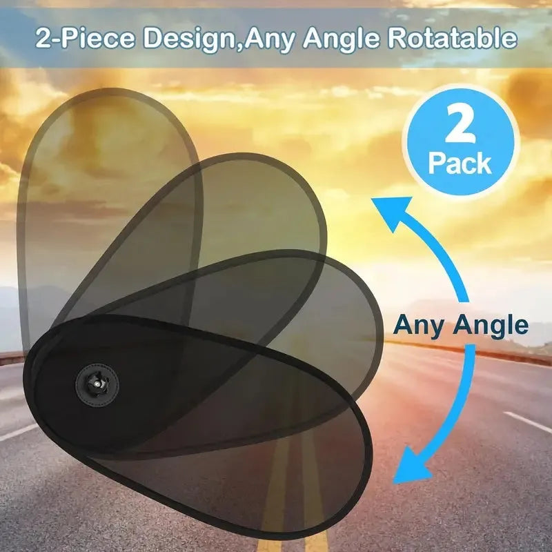 Breathable adjustable car side window sunshade with suction cups for baby sun protection