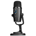 Boya BY-PM500 USB microphone in black with built-in sound card and dual pickup patterns