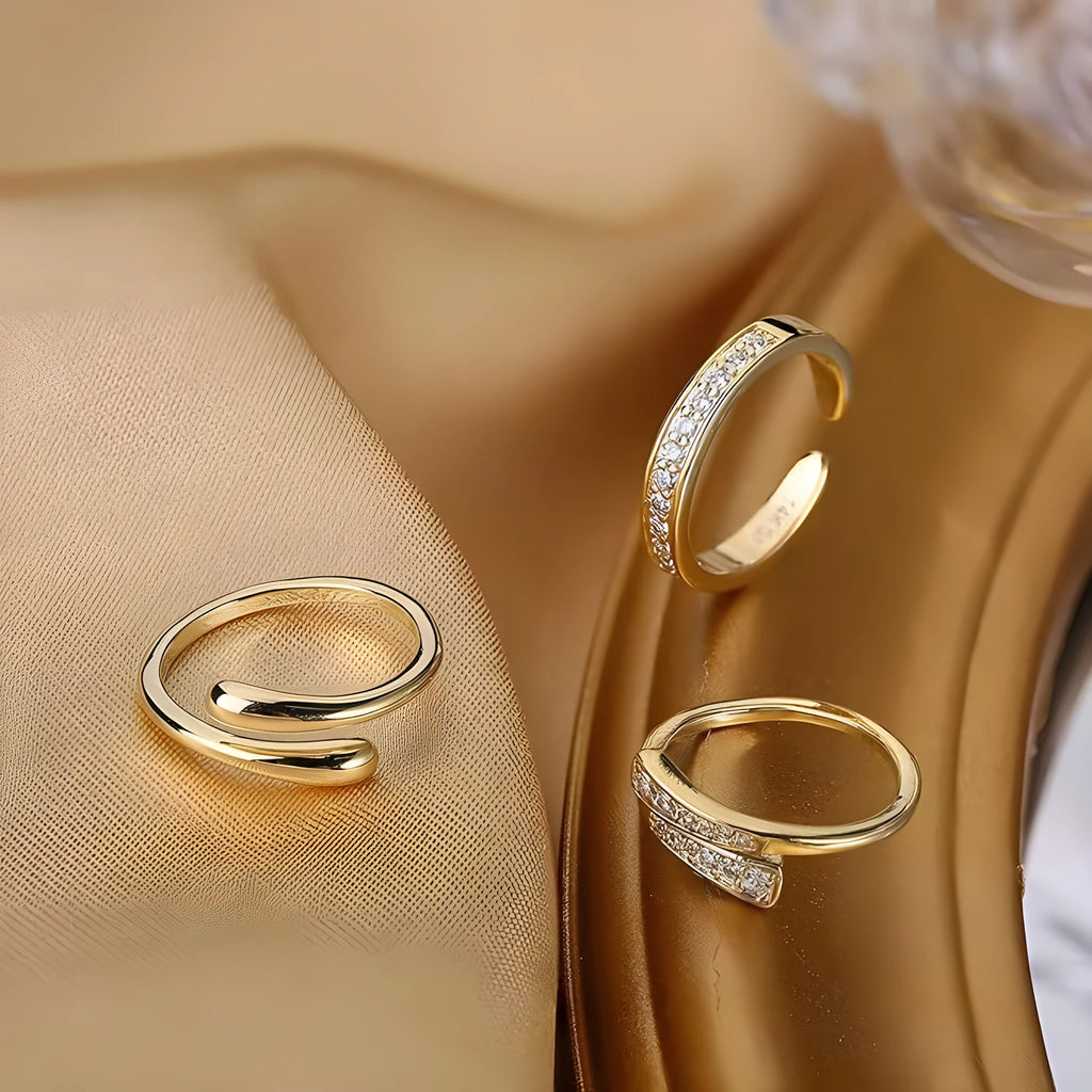 Geometric toe ring with 14K gold plating and unisex design on foot