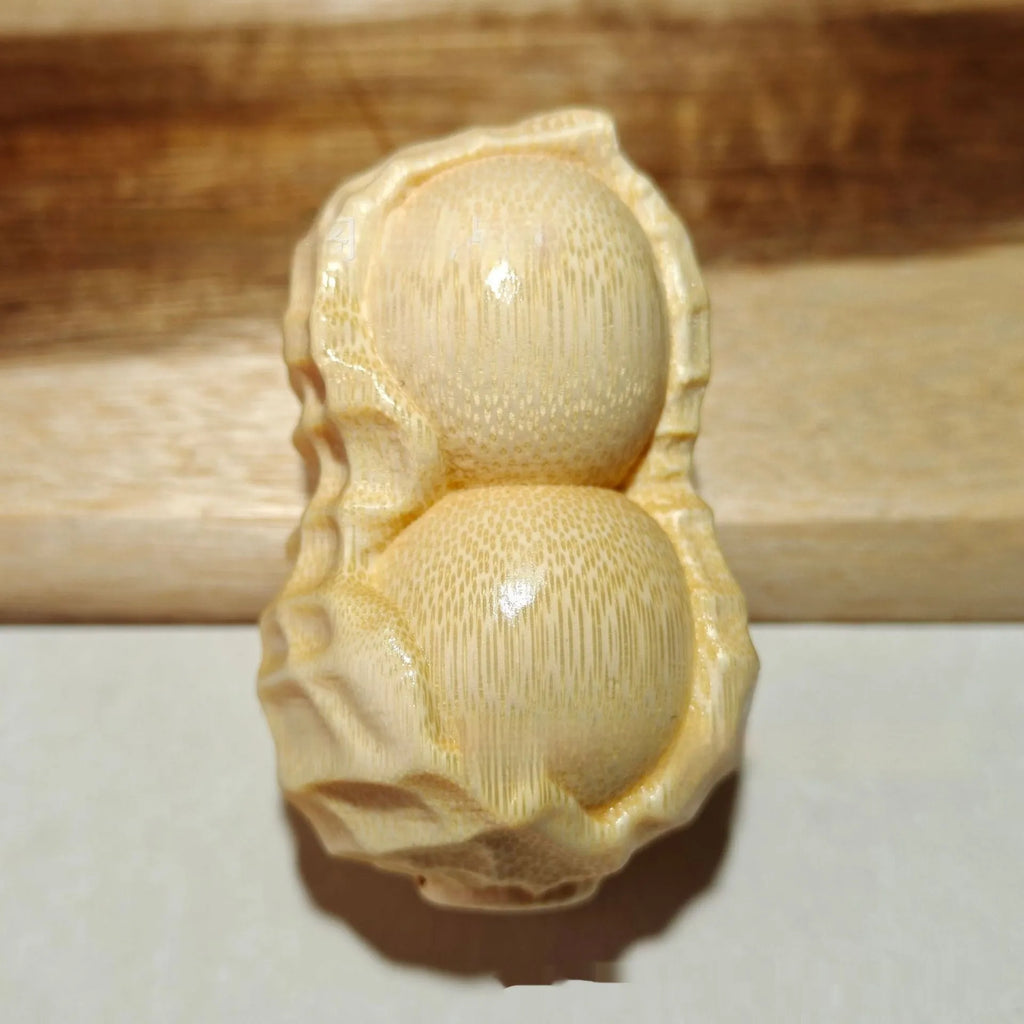 Solid natural bamboo carving peanut ornament modern simplicity design