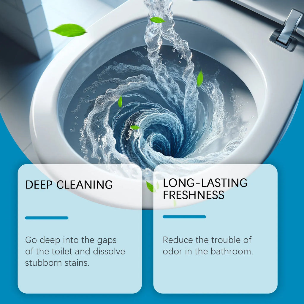 Toilet cleaning powder in four 30g sachets totalling 120g with citric acid formula