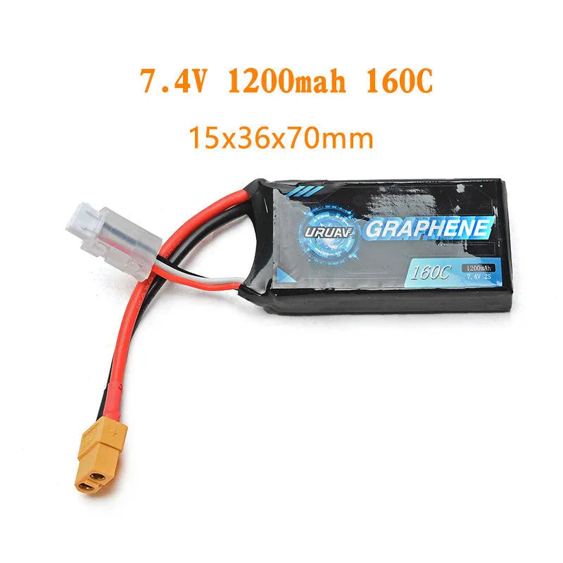 7.4V 1200mAh lithium polymer RC battery pack for remote control models