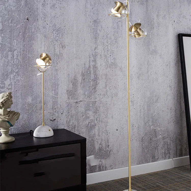Glass desk lamp with dimmable touch switch and LED lighting for 220V US outlets