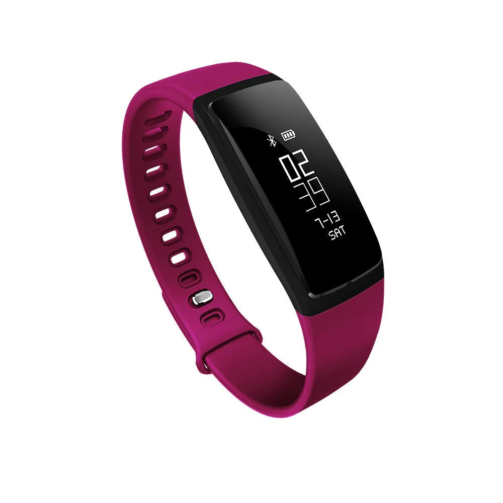 Smart band fitness tracker with 0.87 inch OLED screen, black colour, lightweight design