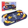 Desktop hockey table with goals, sticks, and balls for children's air hockey game