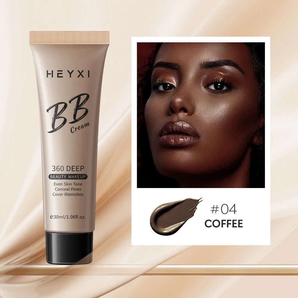 Waterproof sweat-proof BB cream cosmetic in four colour shades 01, 02, 03, 04
