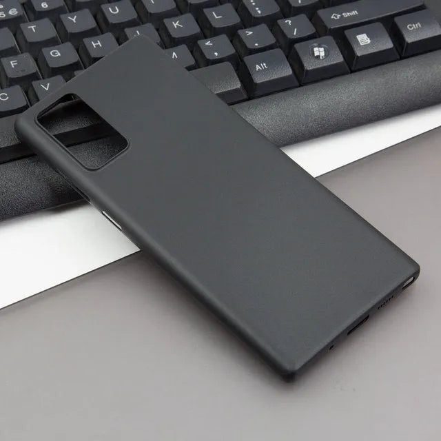 Ultra-thin matte PP phone case for Samsung Note 20 back cover solid black white transparent