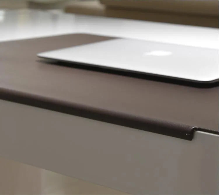 Large PVC leather desk mat mouse pad 700x450x3mm non-slip writing pad for office and gaming black brown