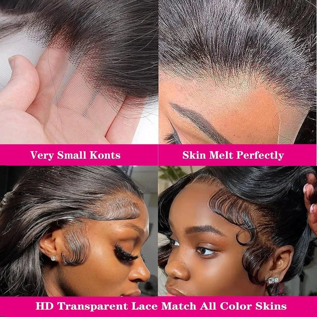 Black M1613 curly full-head wig with 22-inch medium-large waves, showing Utton mesh lace construction