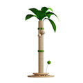 Simple cat climbing frame with hemp rope posts and canna-coloured grab columns