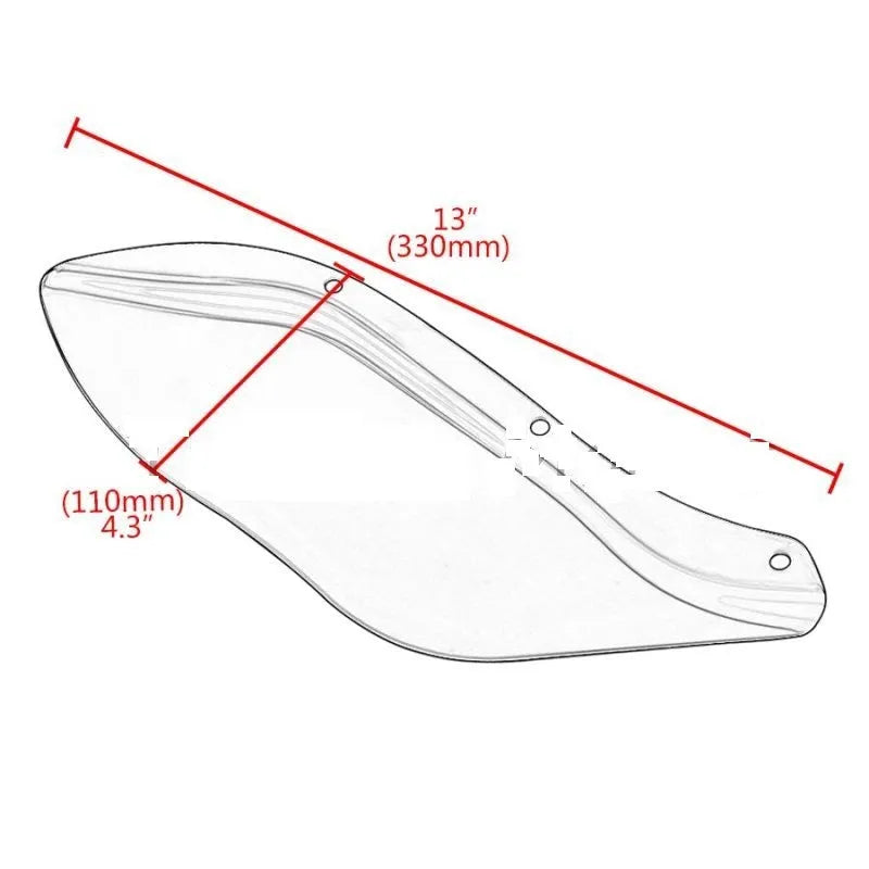 Pair of black and transparent ABS plastic side wing head covers for Harley-Davidson Touring motorcycle flank.