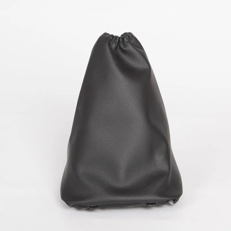 Black leather car shift lever dirt-proof cover for manual gearstick protection