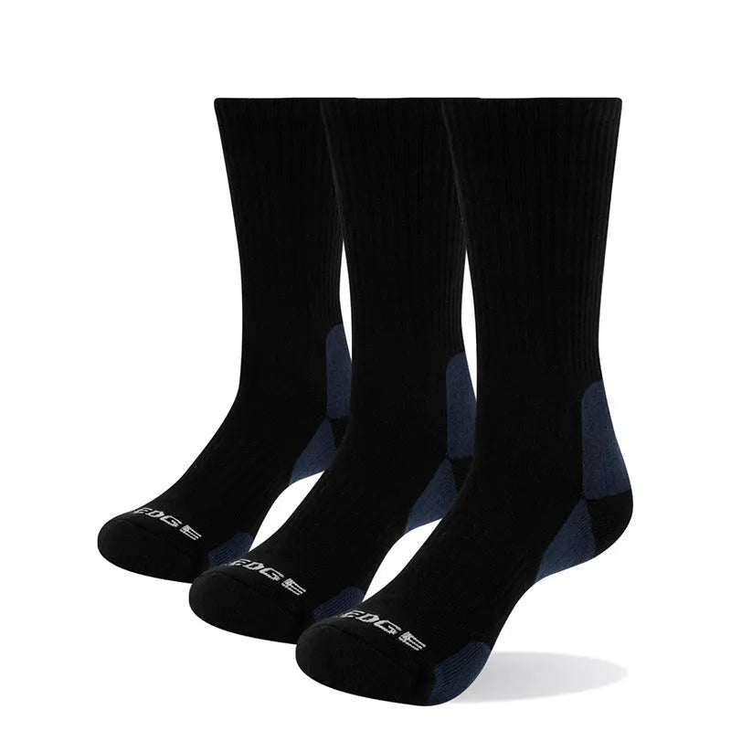 Medium tube men's basketball socks in mixed colour, combed cotton, breathable sports socks with thick cushion