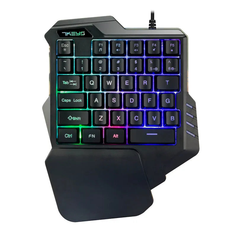 G30 one-handed mechanical gaming keyboard with RGB backlighting plastic body 23x18.5x4cm