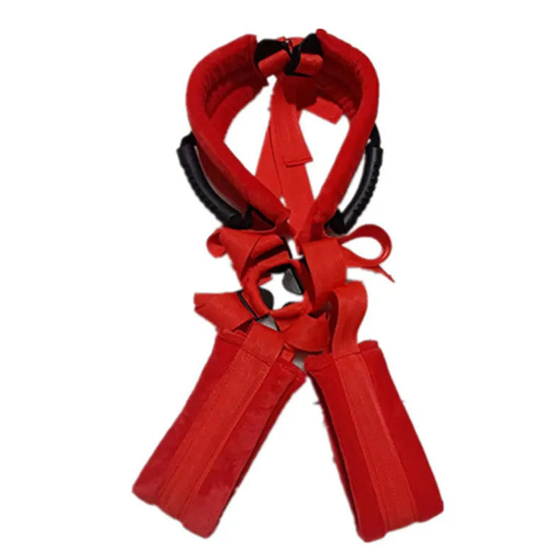 Nylon backpack swing for couples in black, pink, and red colour options