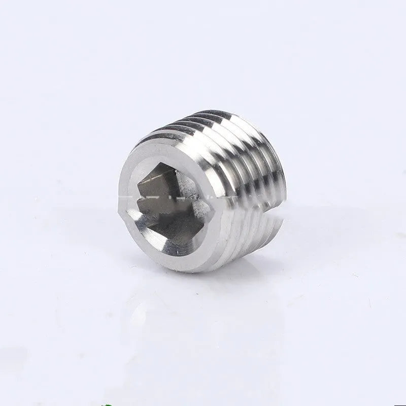 Stainless steel hexagon plug for 3/8 inch pipe bulkhead fitting