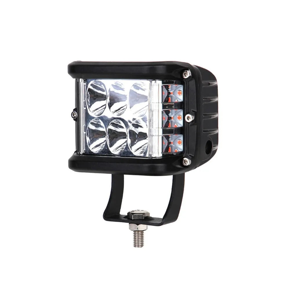 45W LED three-sided car work light with aluminium alloy housing, 7800LM output, 6000K colour temperature