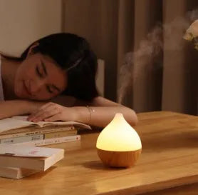 Asakusa wood grain vase-shaped 100ml ultrasonic aroma diffuser and humidifier.