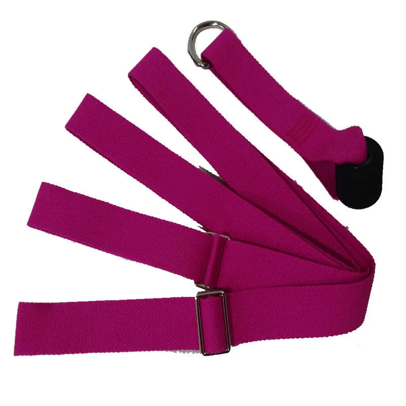 Adjustable yoga lacing belt in military green colour with easy-release buckle, 3m length