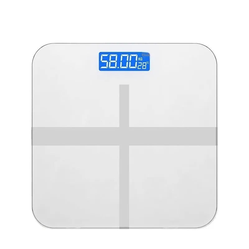 Digital bathroom weighing scale in 26cm square format with multiple colour and power options
