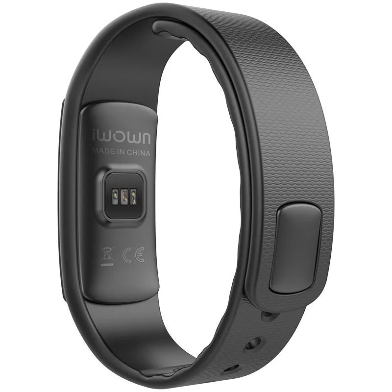 I6 smart sports bracelet with 0.96 inch screen on wrist showing fitness data display