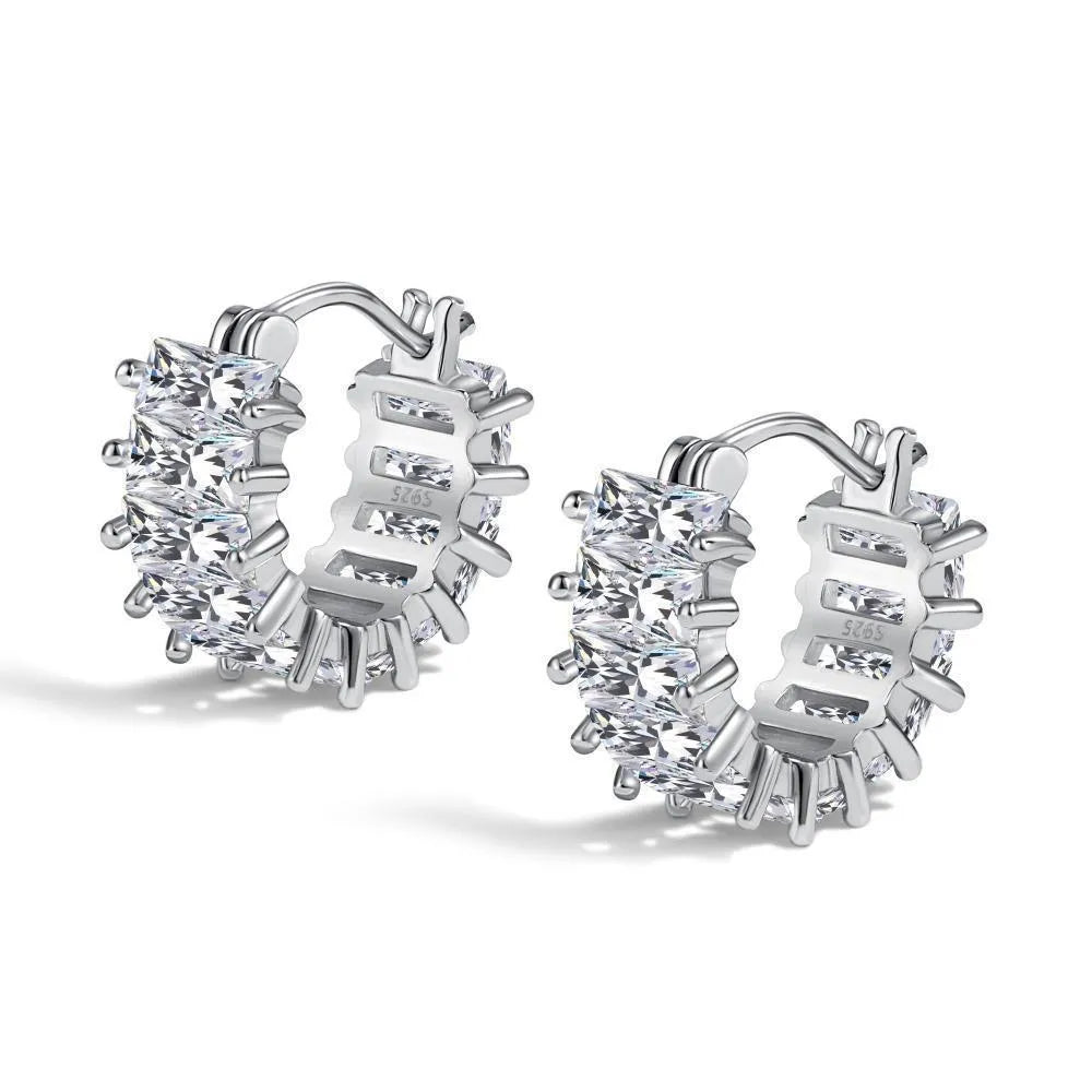 925 sterling silver mini stud earrings for women 5x2mm electroplated finish MW110006