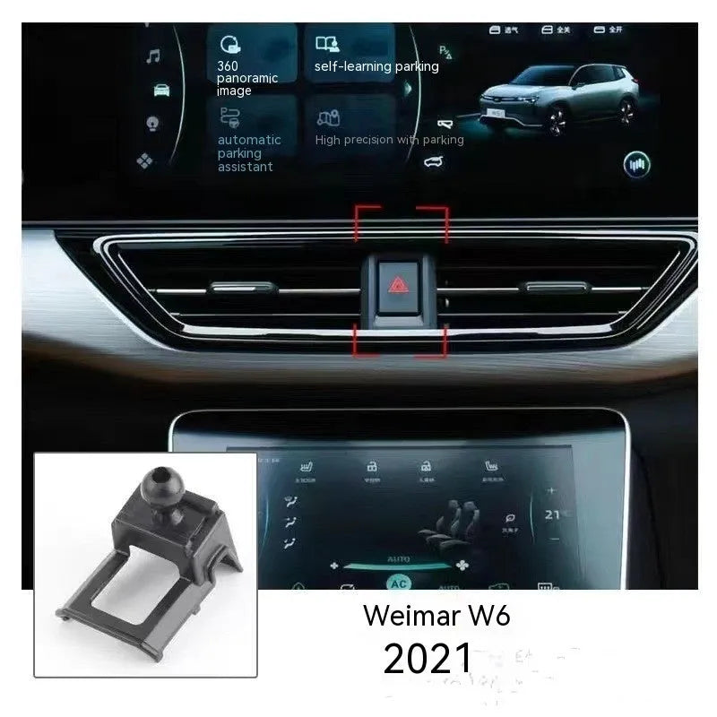 GOODWAY car mobile phone bracket with 360-degree rotation mounted on vehicle dashboard
