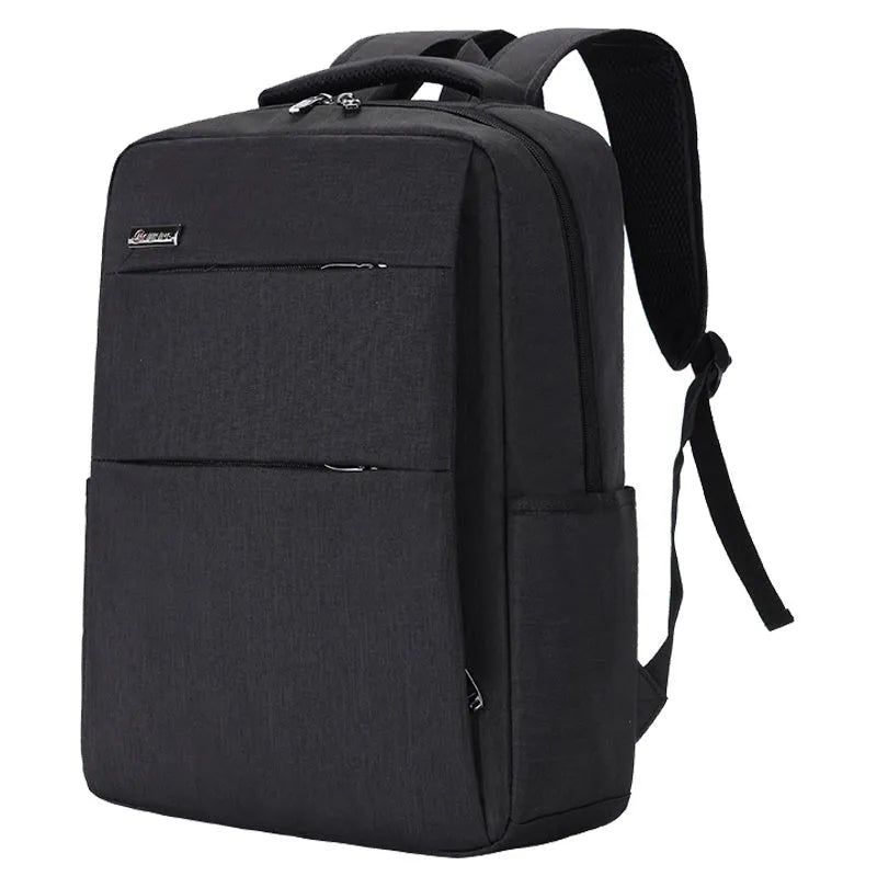 Waterproof Oxford cloth laptop backpack with shoulder straps, shown in multiple colour options.