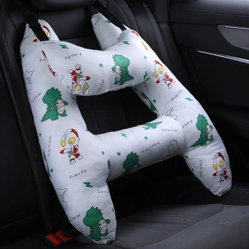 55x70cm car headrest sleeping pillow with pearl cotton filling in child-friendly patterns