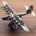 Metal mechanical model airplane assembly toy in aircraft colour scheme for youth aged 15 to 35