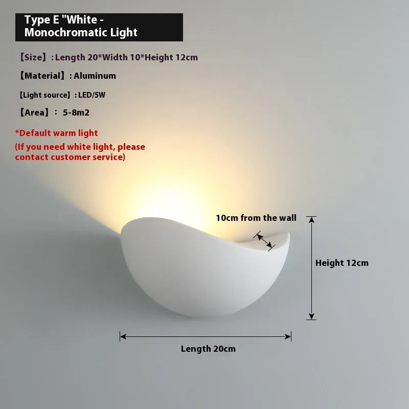 Black and white courtyard LED lamp with aluminium alloy shell and IP65 waterproof rating for outdoor and bedroom use