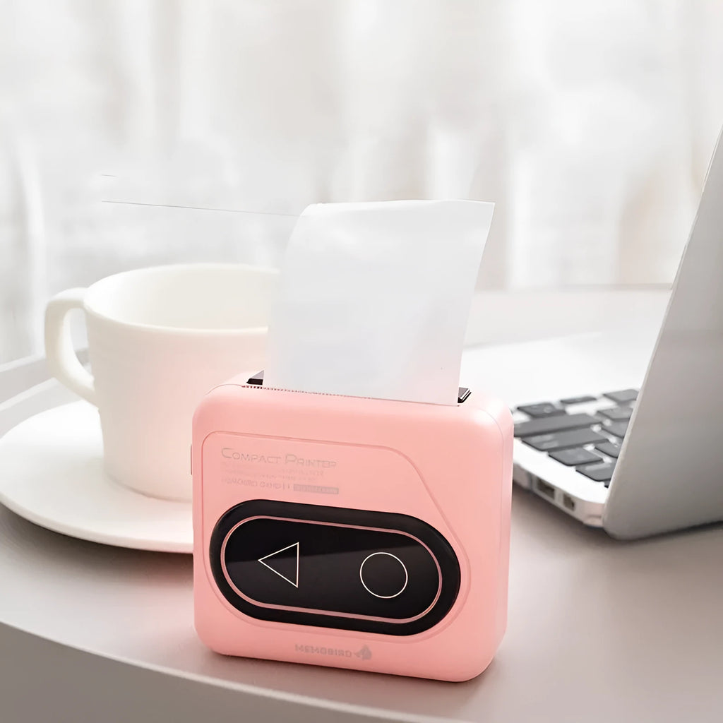 Avocado green bluetooth mini thermal printer for mobile phone text printing with compact design