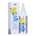 Pet grooming kit with bottles of no-rinse paw wash foam, ear cleaner, deodorant spray, and packs of pet ear and eye wipes.