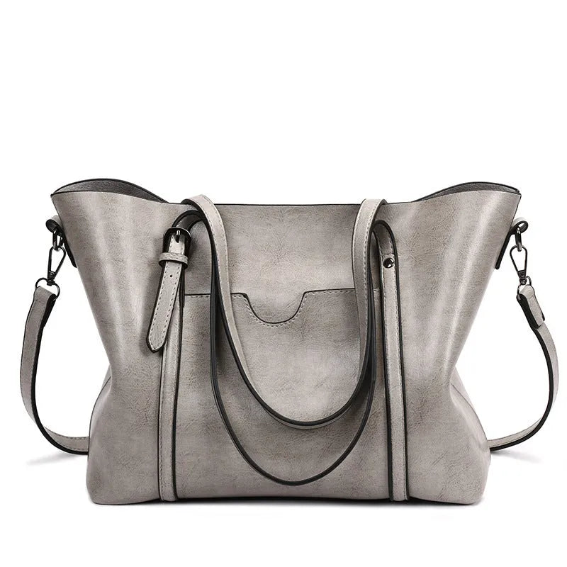 Women's retro messenger bag in European style with large capacity for A4 documents