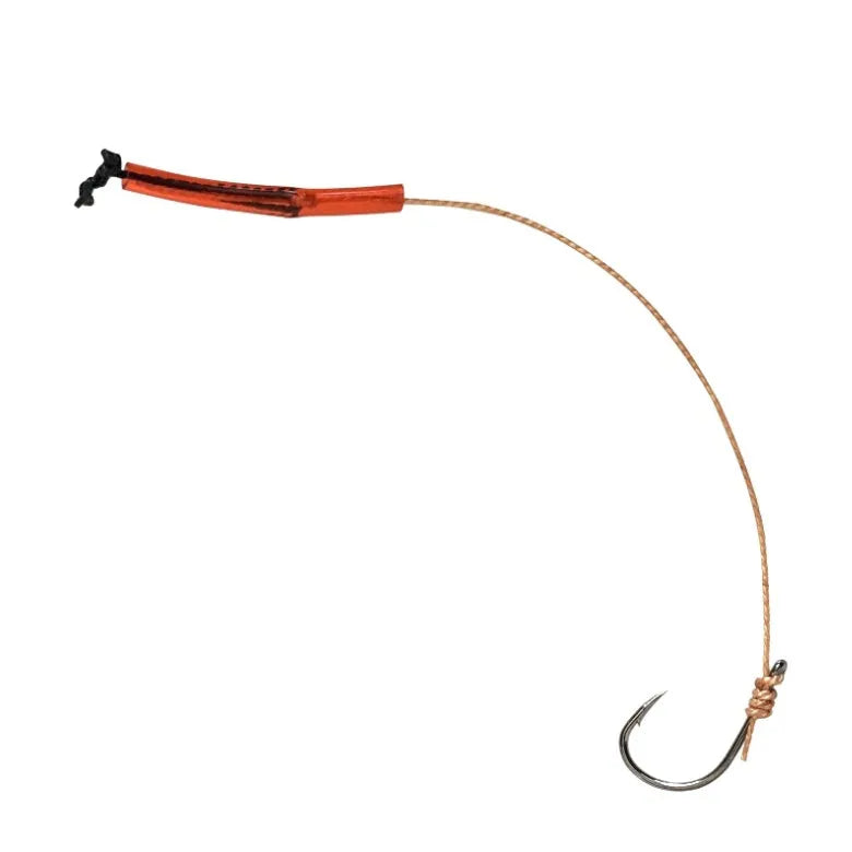 Five sharp stainless steel hooks on a chain hook set for sea fishing with steel wire construction