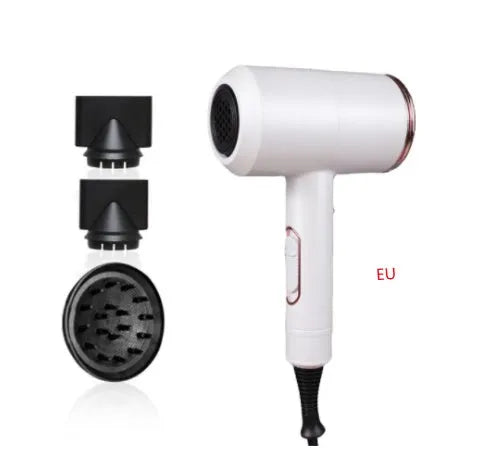 2000W hotel hair dryer with long cable and dual voltage, shown in selected colour with accessories.