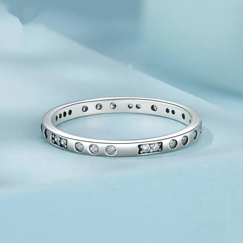 Sterling silver I Love You password ring with oxidised black finish showing engraved text